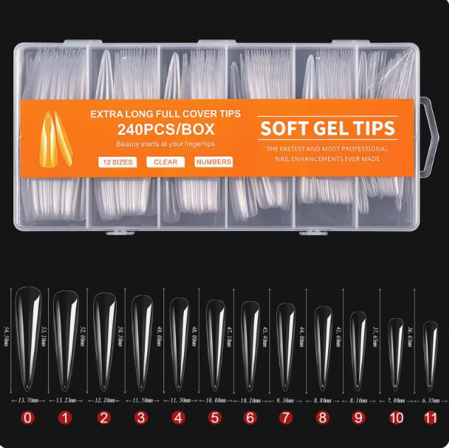 Soft Gel Tips Extra Long Full Cover 240 stuks