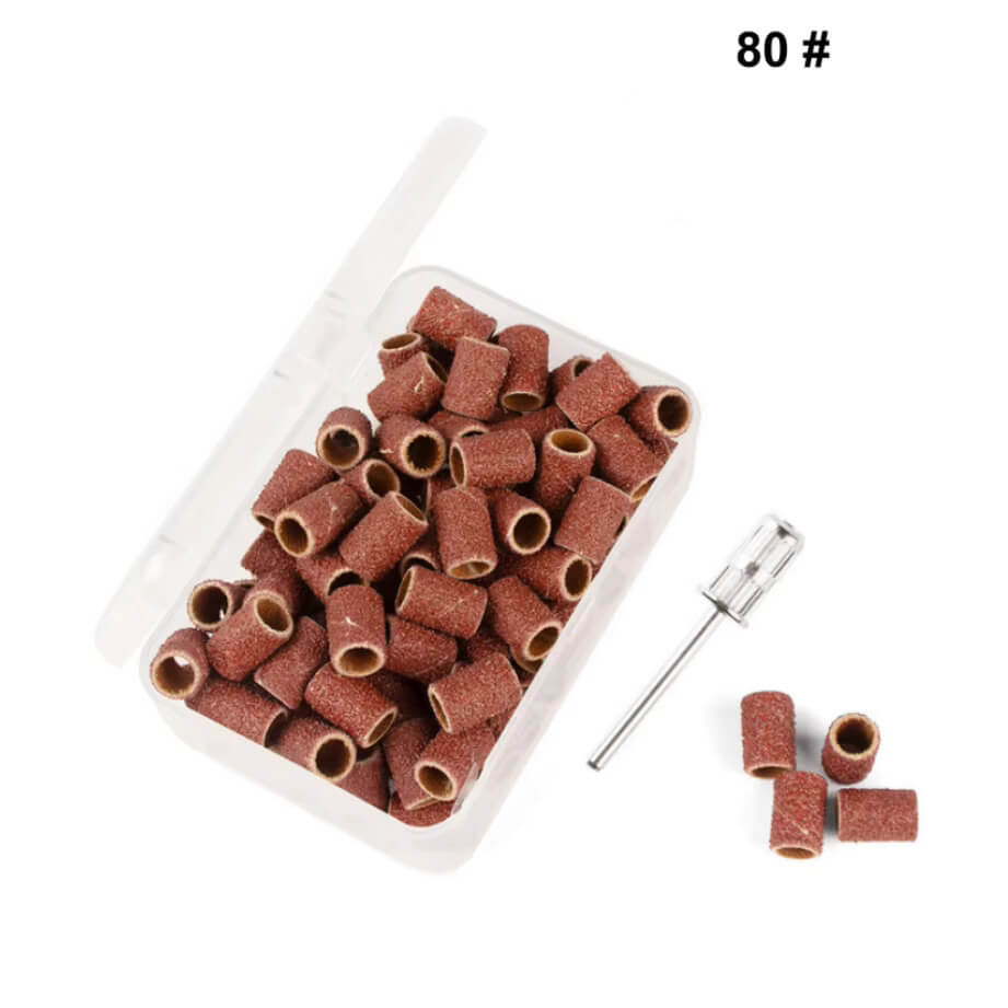 Schuurrolletjes Ring Grit 80 (grof) 100 stuks