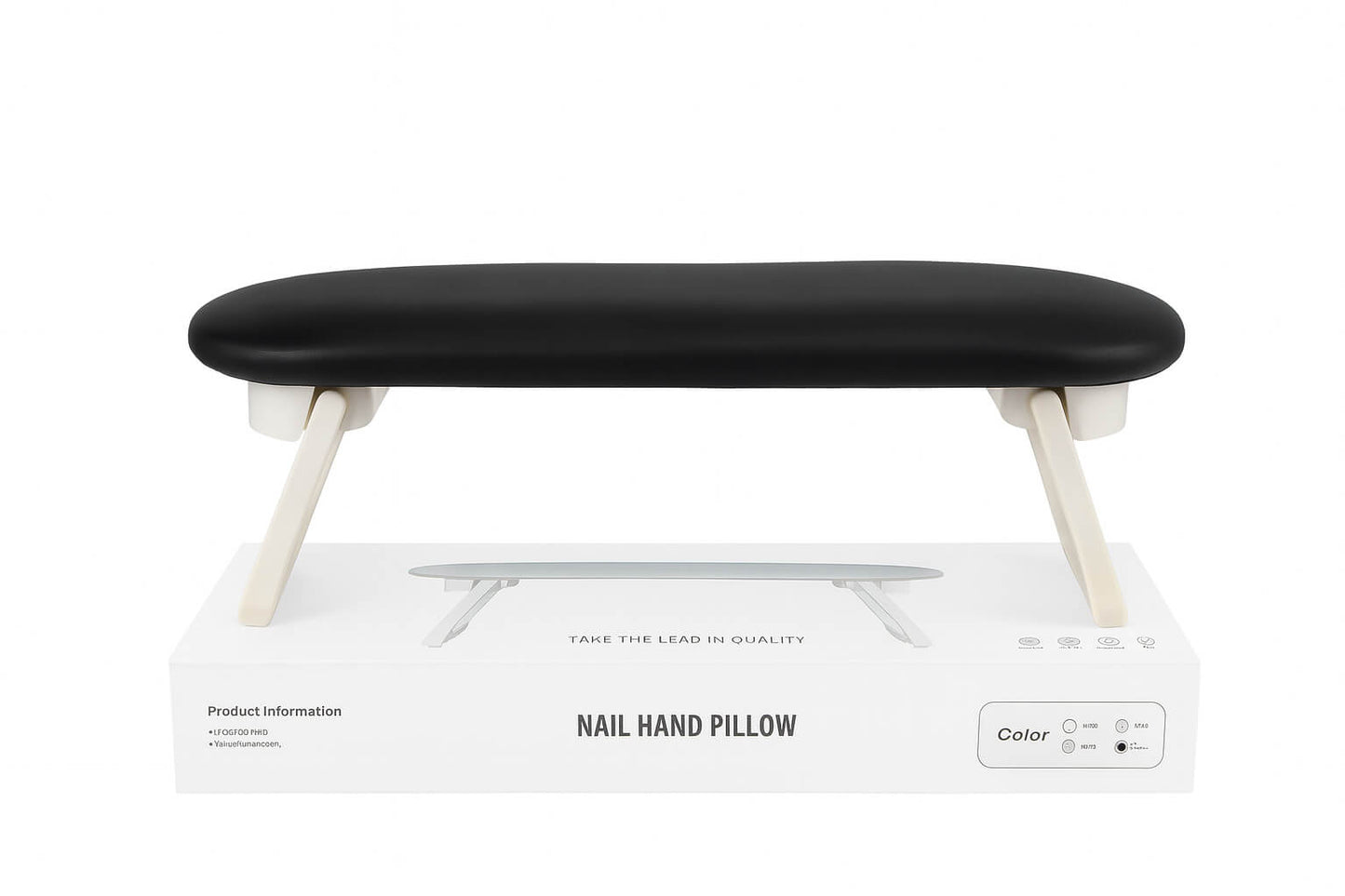 Opvouwbare Nail Art Armsteun met Mat Zwart
